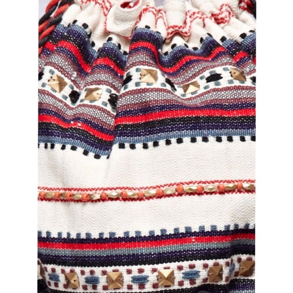 NEW• Red/Blue Multi Boho Bucket Bag - Picture 3 of 8